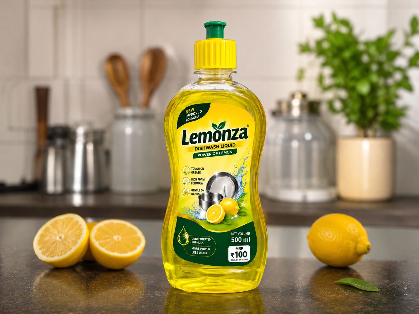 500 ML - Regular Dishwash Liquid - Lemon Fragrance